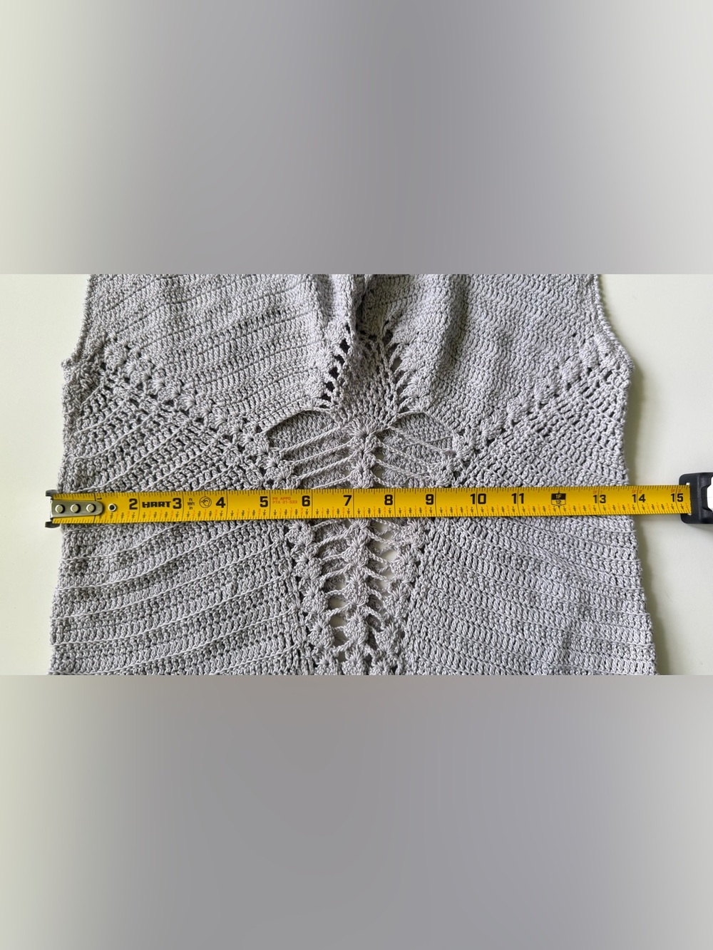 Crochet Knit Mini Dress Boho Cottagecore Sleeveless Small - Picture 5 of 7